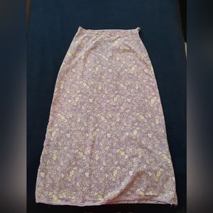 Purple w/ Flowers Spring Skirt - Christopher & Banks